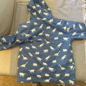 Hatley never been worn - blue raincoat with white dinosaurs size 10